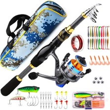 Die Grup 1.8m Çantalı Motorlu Spin Olta Seti Silikon Rapala Sina Jighead Herşey Dahil Tam Set Ultra Hafif Tasarım