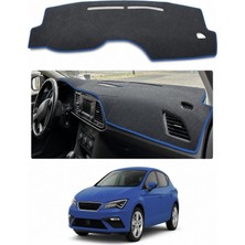 E-BİZ Seat - Leon (2013-2020) Uyumlu Torpido Koruma Kılıfı - Mavi Şeritli