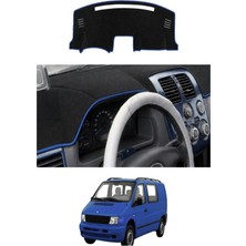 E-BİZ Mercedes-Benz - Vito W638 (1996-2003) Uyumlu Torpido Koruma Kılıfı - Mavi Şeritli