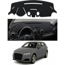 E-BİZ Audi A3 2012-2020 Uyumlu Torpido Koruma Kılıfı - Gri Şeritli