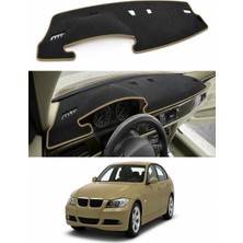 E-BİZ Bmw 3 Serisi E90 2005-2012 Uyumlu Torpido Koruma Kılıfı - Taba Şeritli