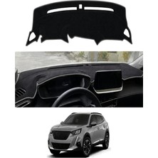 E-BİZ Peugeot - 2008 (2013+) Uyumlu Torpido Koruma Kılıfı - Gri Şeritli