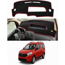 E-BİZ Dacia - Dokker (2012-2021) Uyumlu Torpido Koruma Kılıfı - Kırmızı Şeritli