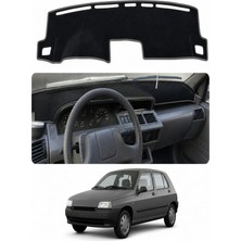 E-BİZ Renault - Clio 1 (1990-1998) Uyumlu Torpido Koruma Kılıfı - Gri Şeritli