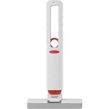 Die Grup Sıkmalı Mini Mop, Beyaz ve Kırmızı, Kompakt Temizlik Aparatı, Cam Fayans Tezgah Banyo Için, Tek Elle Kullanım, Ergonomik Tasarım