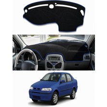 E-BİZ Fiat - Siena (1996-2012) Uyumlu Torpido Koruma Kılıfı - Mavi Şeritli
