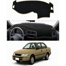 E-BİZ Toyota - Corolla E100 (1991-1997) Uyumlu Torpido Koruma Kılıfı - Taba Şeritli