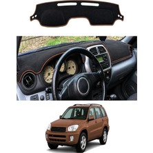 E-BİZ Toyota - Rav4 (2000-2005) Uyumlu Torpido Koruma Kılıfı - Kahverengi Şeritli