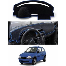 E-BİZ Opel - Corsa B (1993-2000) Uyumlu Torpido Koruma Kılıfı - Mavi Şeritli