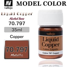 Vallejo 70797 35 Ml. (218) Copper (Alcohol Based), Metal Pigmentli Alkol Bazlı Model Boyası