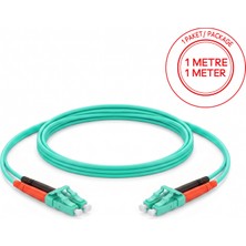 Alfafonet Lc/pc-Lc/pc Multimode Om3 Dupleks 1 Metre Fiber Patch Cord