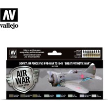 Vallejo 71196 16X18 Ml. Prewar To 1941 Great Patriotic War , Model Air Serisi Model Boyası Seti