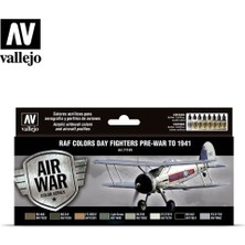 Vallejo 71149 8X18 Ml. Day Fighters Prewar To 1941, Model Air Serisi Model Boyası Seti