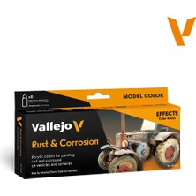 Vallejo 70262 8X18 Ml. Rust & Corrossion By Chema Cabrero, Model Color Serisi Model Boyası Seti