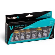 Vallejo 70108 8X18 Ml. Panzer Colors, Model Color Serisi Model Boyası Seti