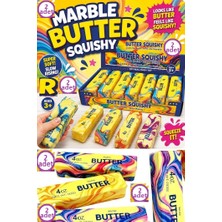 Oyuncak Sahili Tereyağı Butter Squishy 2 Adet Birden Renkli Çizgili Slow Rising Sukuşi Yavaş Yükselir Viral Tereyağ Skuşi