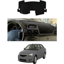 E-BİZ Toyota - Avensis T250 Ekranli (2003-2008) Uyumlu Torpido Koruma Kılıfı - Gri Şeritli