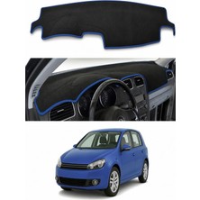 E-BİZ Volkswagen - Golf 6 (2008-2013) Uyumlu Torpido Koruma Kılıfı - Mavi Şeritli