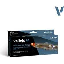 Vallejo 71182 8X18 Ml. Us Army Air Corps European Theater Operations (Eto) Wwıı, Model Air Serisi Model Boyası Seti