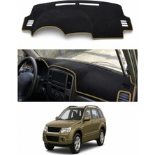 E-BİZ Suzuki - Grand Vitara (2005-2015) Uyumlu Torpido Koruma Kılıfı - Taba Şeritli