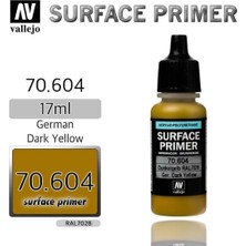 Vallejo 70604 18 Ml. Ger. Dark Yellow, Astar Model Boyası