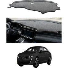 E-BİZ Peugeot - 508 (2018+) Uyumlu Torpido Koruma Kılıfı - Siyah Şeritli