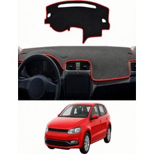 E-BİZ Volkswagen - Polo (2009-2018) Uyumlu Torpido Koruma Kılıfı - Kırmızı Şeritli