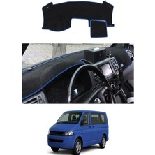 E-BİZ Volkswagen - Transporter T5 (2003-2015) Uyumlu Torpido Koruma Kılıfı - Mavi Şeritli