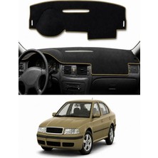 E-BİZ Skoda - Octavia (1997-2004) Uyumlu Torpido Koruma Kılıfı - Taba Şeritli