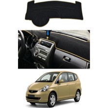 E-BİZ Honda - Jazz (2002-2008) Uyumlu Torpido Koruma Kılıfı - Taba Şeritli