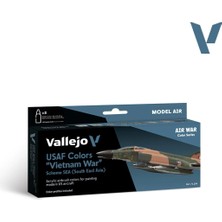 Vallejo 71204 8X18 Ml. Usaf Colors “vietnam War” Scheme Sea (South East Asia), Model Air Serisi Model Boyası Seti