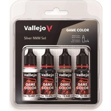Vallejo 72394 4X18 Ml. Silver Nmm, Game Color Serisi Model Boyası Seti