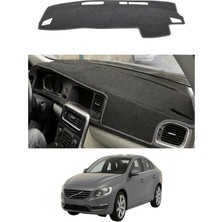 E-BİZ Volvo - S60 Iı (2010-2018) Uyumlu Torpido Koruma Kılıfı - Gri Şeritli