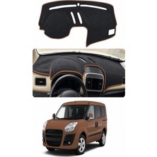 E-BİZ Fiat - Doblo D3 (2009-2013) Uyumlu Torpido Koruma Kılıfı - Kahverengi Şeritli