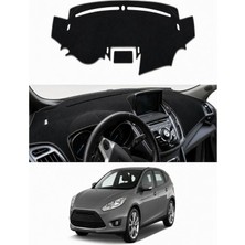 E-BİZ Ford - C-Max Cift Ekran (2010-2019) Uyumlu Torpido Koruma Kılıfı - Gri Şeritli