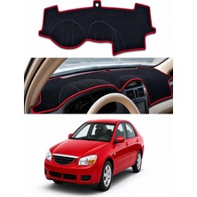E-BİZ Kia - Cerato (2004-2008) Uyumlu Torpido Koruma Kılıfı - Kırmızı Şeritli