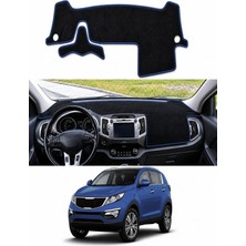 E-BİZ Kia - Sportage (2010-2016) Uyumlu Torpido Koruma Kılıfı - Mavi Şeritli