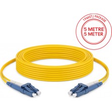 Alfafonet Lc/upc-Lc/upc Singlemode Dupleks 5 Metre Fiber Patch Cord