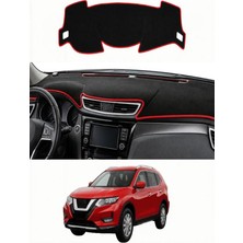 E-BİZ Nissan - X-Trail T32 (2013-2022) Uyumlu Torpido Koruma Kılıfı - Kırmızı Şeritli