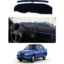 E-BİZ Opel - Vectra A (1988-1995) Uyumlu Torpido Koruma Kılıfı - Mavi Şeritli