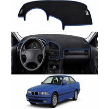 E-BİZ Bmw 3 Serisi E36 1990-2000 Uyumlu Torpido Koruma Kılıfı - Mavi Şeritli