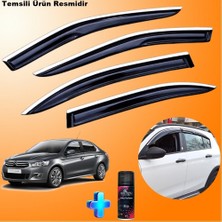 Friemats Citroen C-Elysee Mügen Cam Rüzgarlığı Abs Nikelajlı Cam Rüzgarlığı 2012-2019 4 Lü + Ebrayn 150 ml Koku