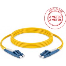 Alfafonet Lc/upc-Lc/upc Singlemode Dupleks 2 Metre Fiber Patch Cord