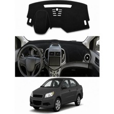 E-BİZ Chevrolet - Aveo T300 (2011-2015) Uyumlu Torpido Koruma Kılıfı - Siyah Şeritli