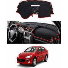 E-BİZ Peugeot - 407 (2004-2010) Uyumlu Torpido Koruma Kılıfı - Kırmızı Şeritli