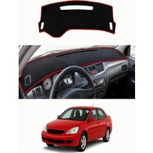 E-BİZ Mitsubishi - Lancer (2003-2007) Uyumlu Torpido Koruma Kılıfı - Kırmızı Şeritli