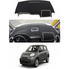 E-BİZ Fiat - 500L (2012-2017) Uyumlu Torpido Koruma Kılıfı - Gri Şeritli