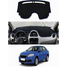 E-BİZ Fiat - Linea Urban (2015-2021) Uyumlu Torpido Koruma Kılıfı - Mavi Şeritli