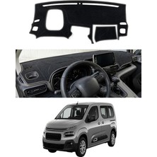 E-BİZ Citroen - Berlingo (2018+) Uyumlu Torpido Koruma Kılıfı - Gri Şeritli