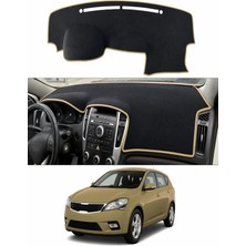 E-BİZ Kia - Ceed (2006-2012) Uyumlu Torpido Koruma Kılıfı - Taba Şeritli